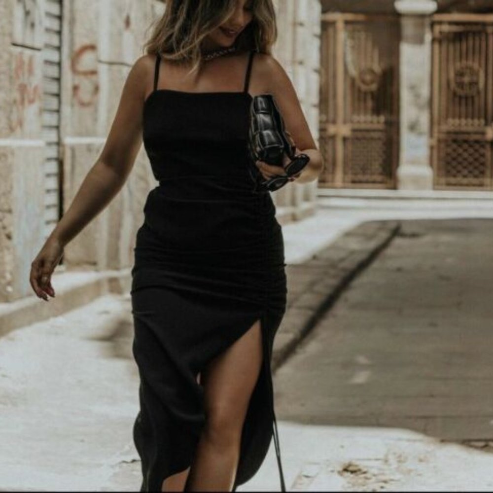NWOT Zara Draped Dress Size M